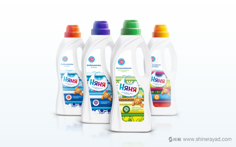 俄羅斯 НЯНЯ 嬰兒兒童洗衣液包裝設(shè)計(jì)4