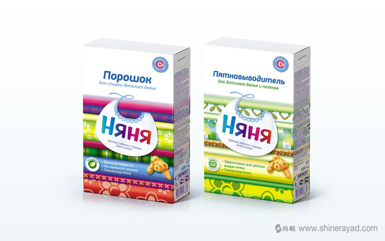 俄羅斯 НЯНЯ 嬰兒兒童洗衣粉包裝設(shè)計(jì)5