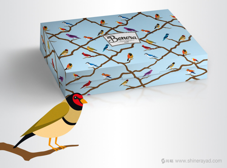 Bonora小鳥插畫設(shè)計風(fēng)格巧克力包裝設(shè)計-上海包裝設(shè)計公司國外包裝設(shè)計欣賞3