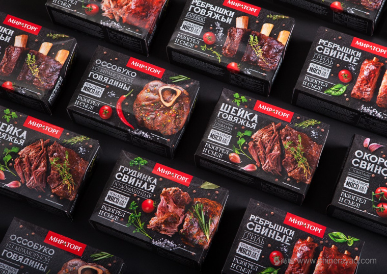 俄羅斯Мираторг鹵肉熟食肉制品包裝設計-上海包裝設計公司設計欣賞1