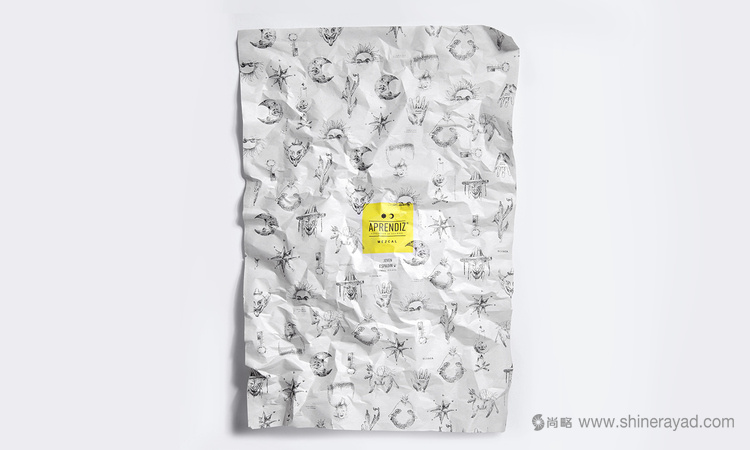 APRENDIZ Mezcal手繪插畫風格龍舌蘭品牌形象設計8