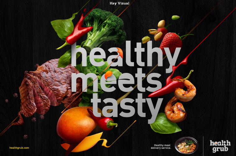 GRUB 餐廳送餐服務公司餐飲品牌-主KV形象設計