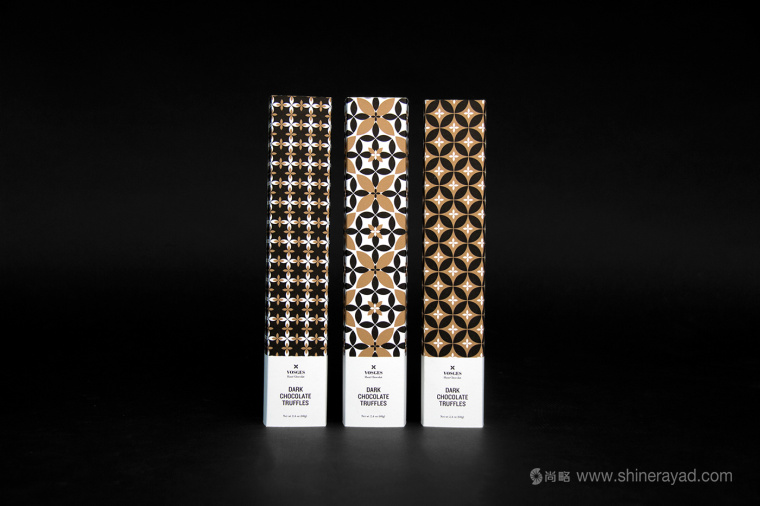 Vosges 松露巧克力禮盒花朵圖案設計包裝設計2