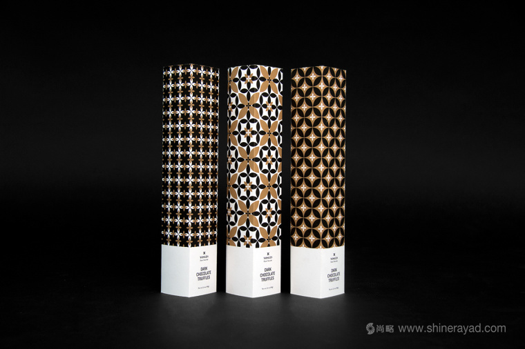 Vosges 松露巧克力禮盒花朵圖案設計包裝設計3