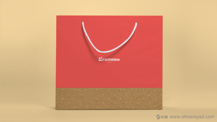 Grammo 手工餅干瓦能紙牛皮紙有機品牌VI形象設計6-手提袋設計