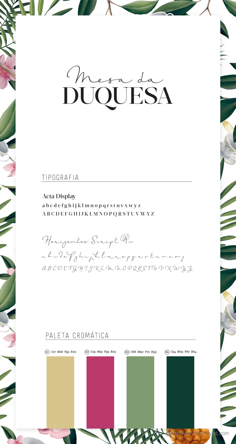 公爵夫人工作室花朵植物化品牌VI形象設計1