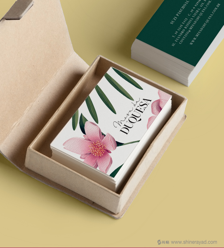 公爵夫人工作室花朵植物化品牌VI形象設計3-名片設計