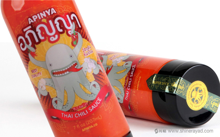 泰國辣醬apinya品牌小章魚核心視覺品牌形象塑造1-包裝設計