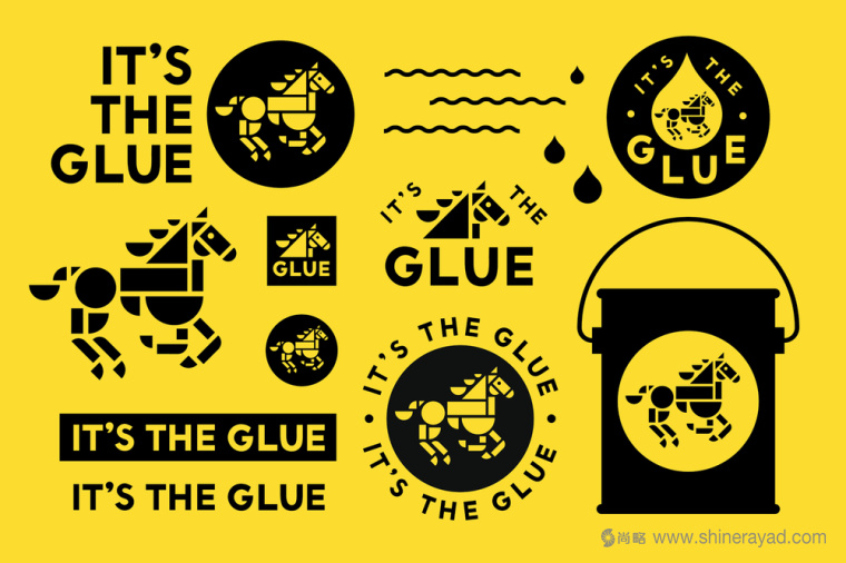 Glue企業(yè)馬圖形標志LOGO設(shè)計VI設(shè)計10