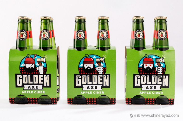 金斧頭蘋果酒售點展示紙箱包裝設計-上海包裝設計公司7
