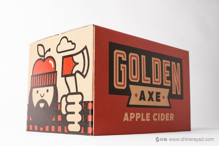 金斧頭蘋果酒貨運瓦能紙箱子包裝設計-上海包裝設計公司10