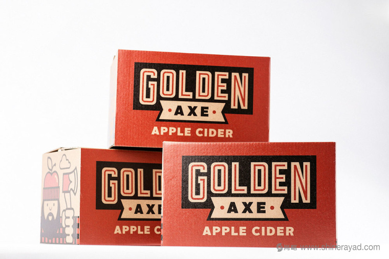 金斧頭蘋果酒貨運瓦能紙箱子包裝設計-上海包裝設計公司12