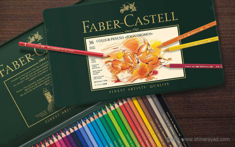 Faber-Castel 戰斗中的騎士水彩筆畫筆文具品牌形象設計標志設計5
