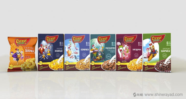 超人特工隊兒童營養早餐麥片包裝設計3