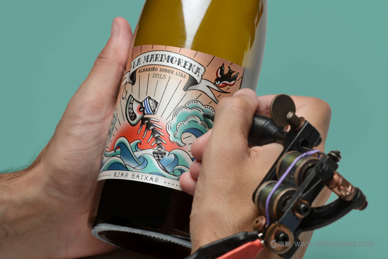 上海包裝設計公司欣賞：典紋身插畫藝術風格 La Marimorena 葡萄酒包裝設計5