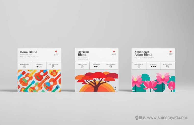 Archer Farms 盒裝咖啡包裝設(shè)計(jì)矢量插畫風(fēng)格-上海包裝設(shè)計(jì)公司9