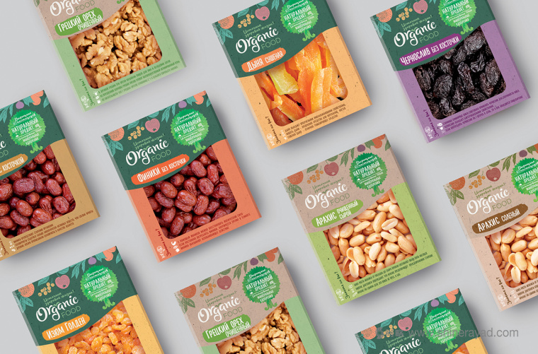 二維插畫風格 Organic Food 有機食品蔬菜水果包裝設計-上海農產品包裝設計公司5