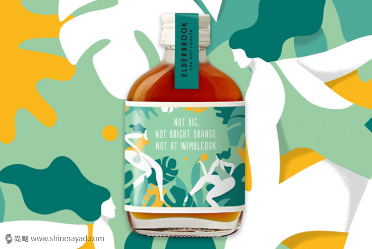 包裝欣賞：ELDERBROOK 果汁飲料包裝設計水果與人的結合插畫設計欣賞9
