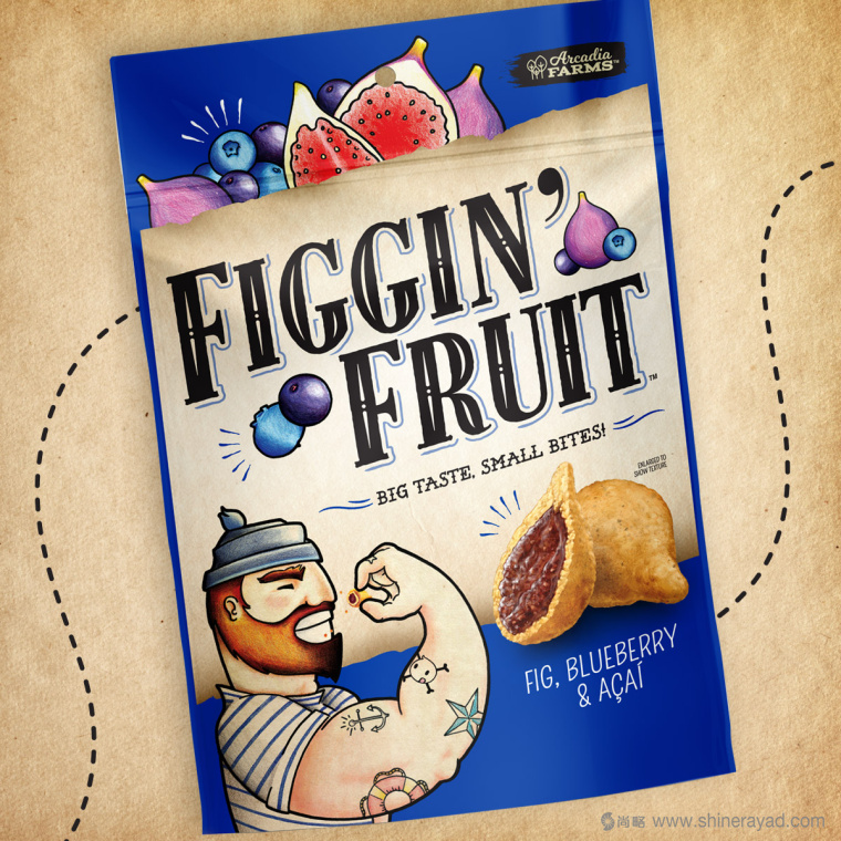 Figgin’ Fruit 無花果餅干包裝設計船長人物水果插畫設計篇-上海食品包裝設計公司2