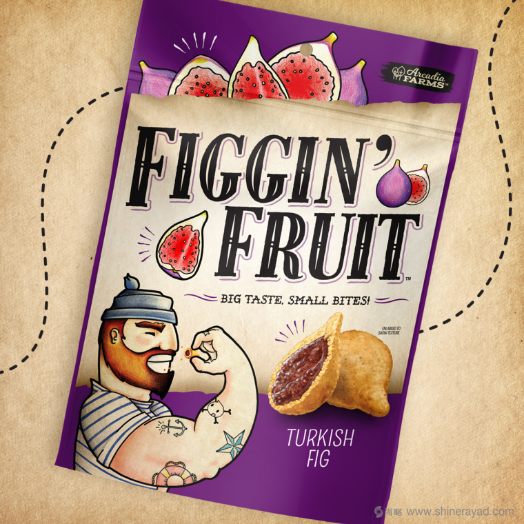 Figgin’ Fruit 無花果餅干包裝設計船長人物水果插畫設計篇-上海食品包裝設計公司3