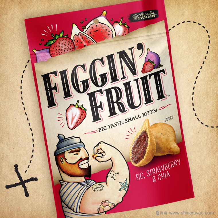 Figgin’ Fruit 無花果餅干包裝設計船長人物水果插畫設計篇-上海食品包裝設計公司4