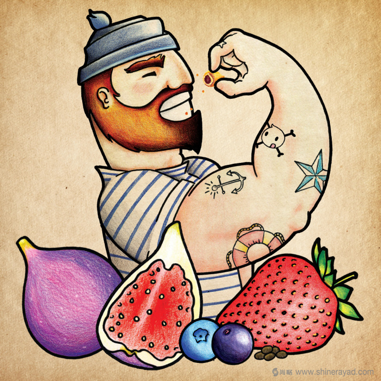 Figgin’ Fruit 無花果餅干包裝設計船長人物水果插畫設計篇-上海食品包裝設計公司5