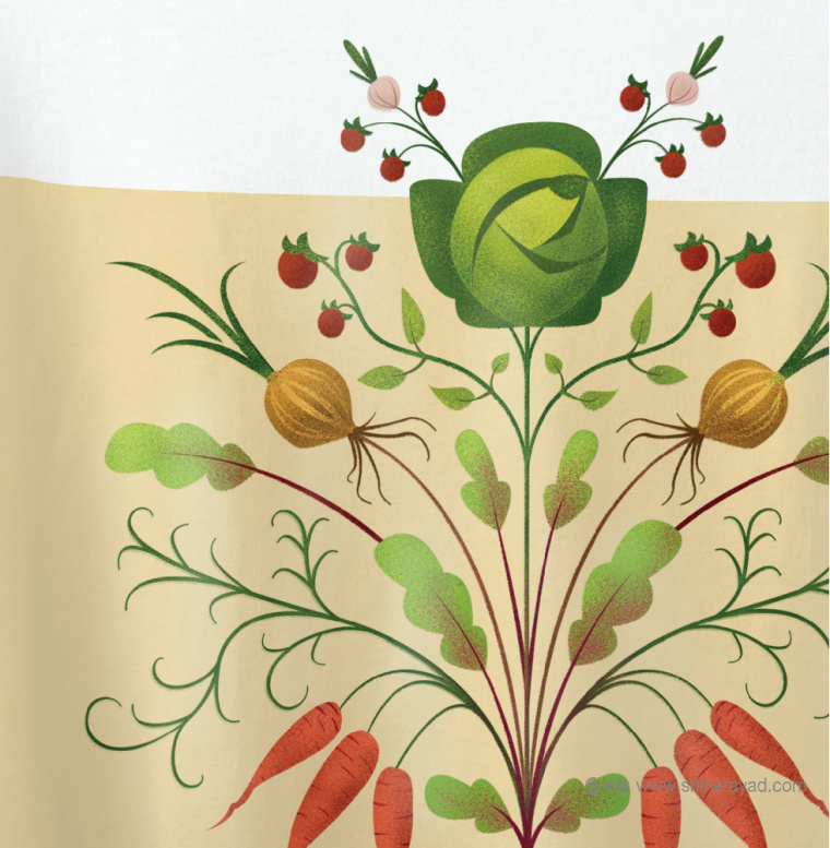 Borshch 咖啡館lVI形象設計蔬菜植物插畫設計-上海VI設計公司-上海餐飲品牌設計公司