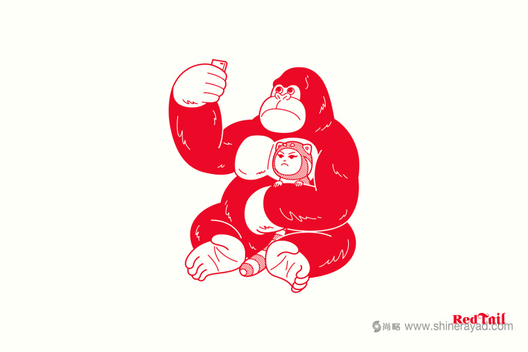 Red Tail 紅尾酒吧logo設計、吉祥物設計、VI設計、品牌形象設計-上海品牌設計公司