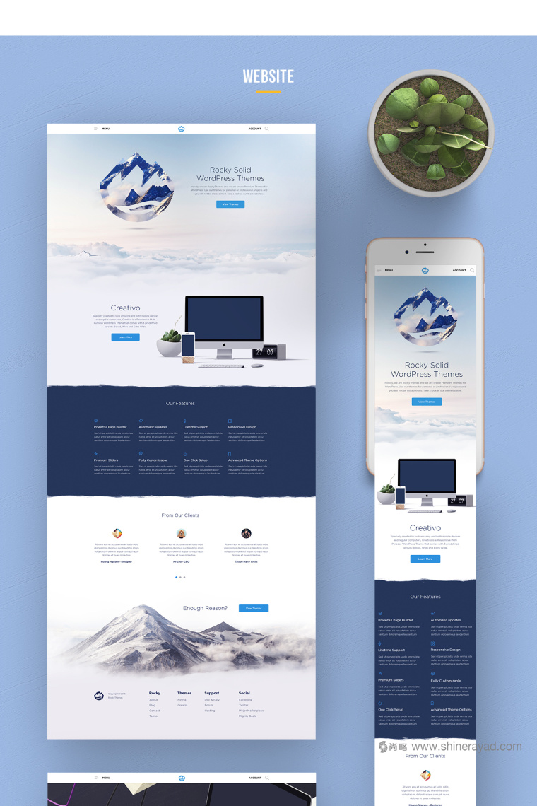 RockyThemes 橋梁建筑設計公司logo設計網站設計
