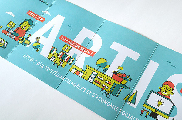 Artis 創新社交網站互聯網公司宣傳畫冊設計b扁平化插畫風格-上海畫冊設計公司