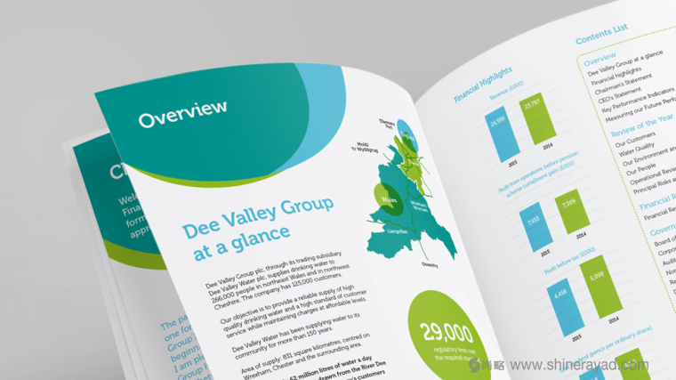 Dee Valley Wate 水企業年度報告畫冊設計-上海畫冊設計公司