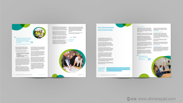 Dee Valley Wate 水企業年度報告畫冊設計-上海畫冊設計公司