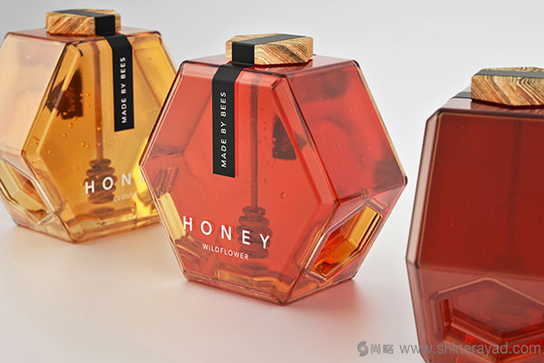 六邊形瓶型蜂蜜包裝-上海包裝設(shè)計公司