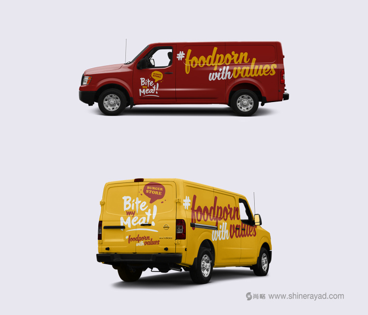 Bite My Meat 漢堡概念餐廳品牌VI視覺形象設計“女性身體篇”-上海品牌設計公司