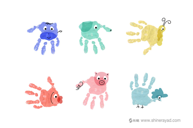 LOLO兒童洗護(hù)沐浴清潔產(chǎn)品及手工肥皂包裝設(shè)計(jì)“手掌印動(dòng)物篇”插畫設(shè)計(jì)