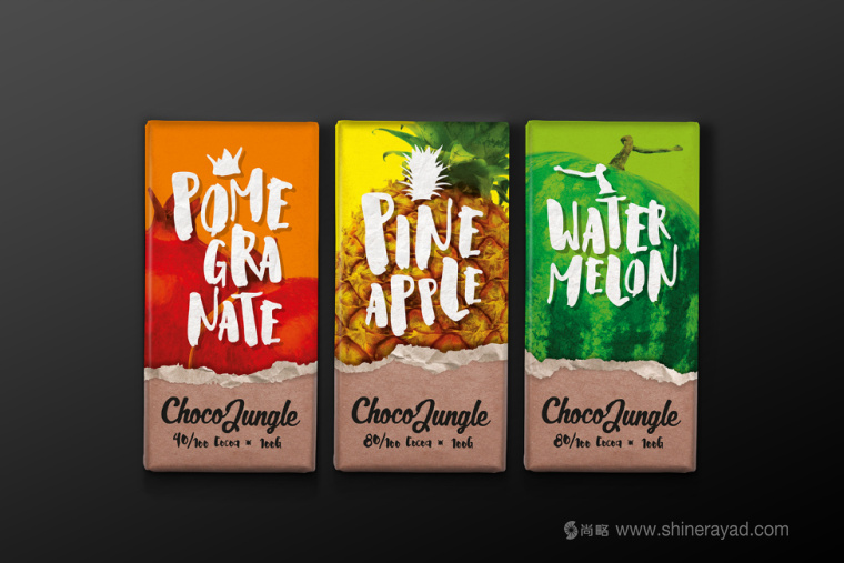 水果特寫插畫風格 Choco Jungle 巧克力包裝設計-上海包裝設計公司