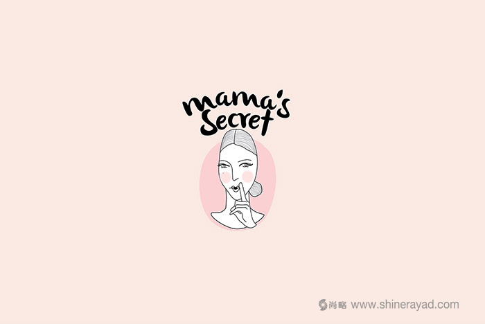 Mama’s secret 媽媽的秘密女性身體護理產品化妝品logo設計-上海logo設計公司