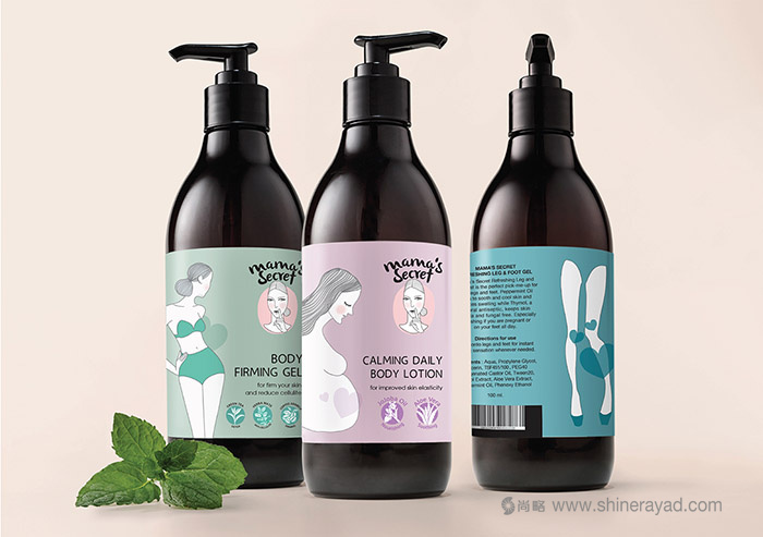 上海包裝設計公司欣賞：Mama’s secret 媽媽的秘密女性身體護理產品化妝品包裝設計