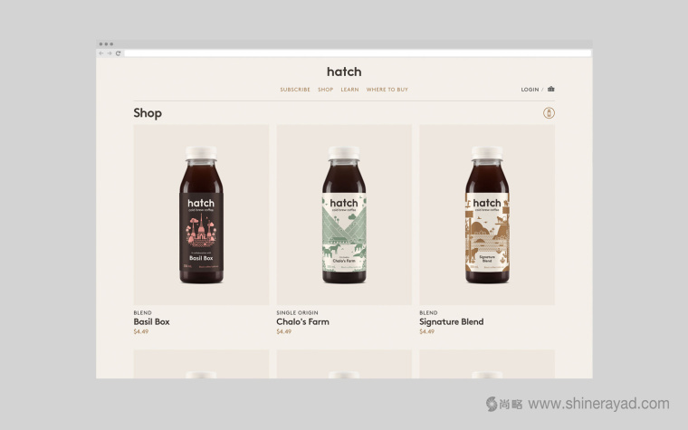 Hatch 冷泡咖啡品牌自適應網站設計-上海品牌策劃設計公司