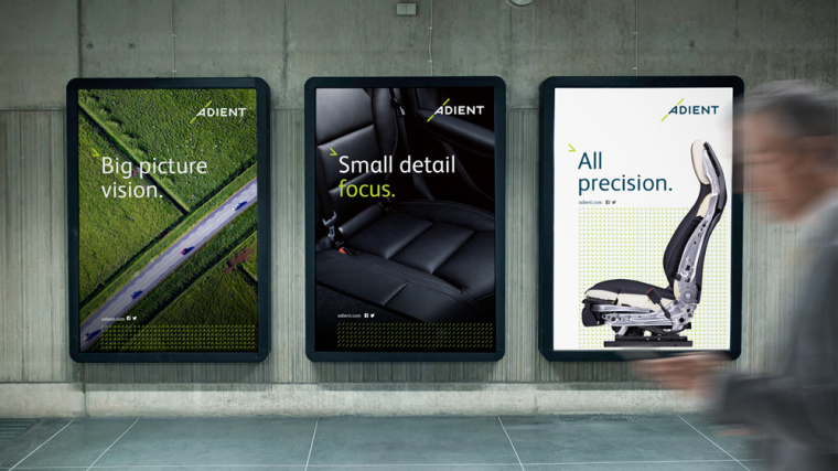 汽車內飾汽車座椅零件系統品牌Adient品牌形象重塑-VI設計-廣告海報設計-上海VI設計公司
