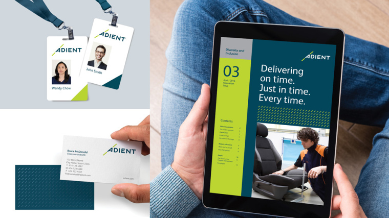 汽車內飾汽車座椅零件系統品牌Adient品牌形象重塑-VI設計-網站設計-上海VI設計公司