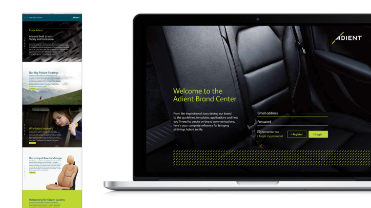 汽車內飾汽車座椅零件系統品牌Adient品牌形象重塑-VI設計-網站設計-上海VI設計公司