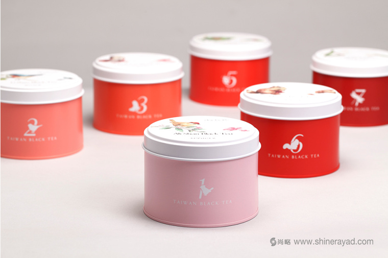 品香茶葉花鳥插畫風格紅茶系列包裝設計-上海包裝設計公司設計欣賞