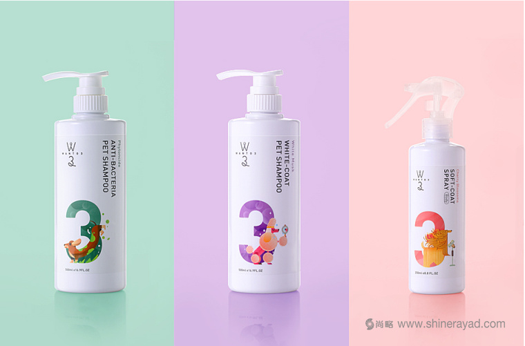 上海包裝設計公司設計欣賞：Wanto3 香薰香氛寵物用品系列包裝設計