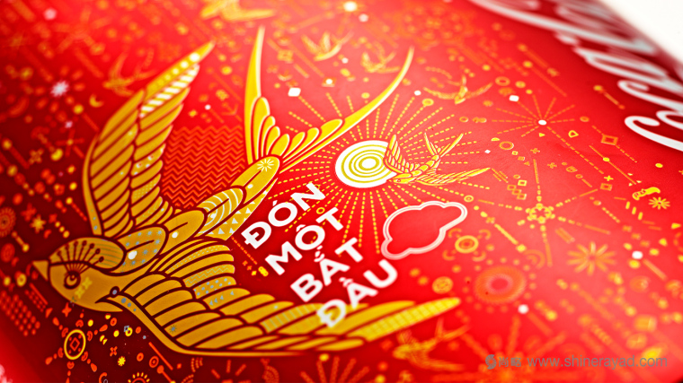 可口可樂2017年越南農歷新年節日限量版“燕子插畫篇”包裝設計-上海包裝設計公司