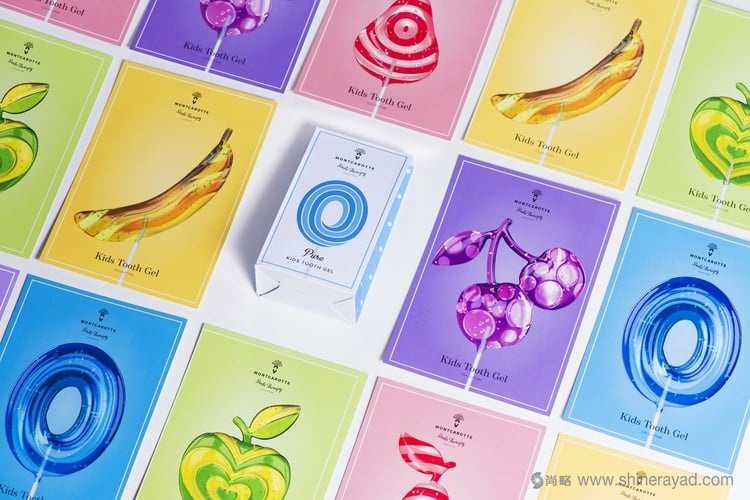 糖果風格 MontCarotte嬰兒兒童牙膠牙膏包裝設計-上海包裝設計公司-1 糖果風格 MontCarotte嬰兒兒童牙膠牙膏包裝設計-上海包裝設計公司-1