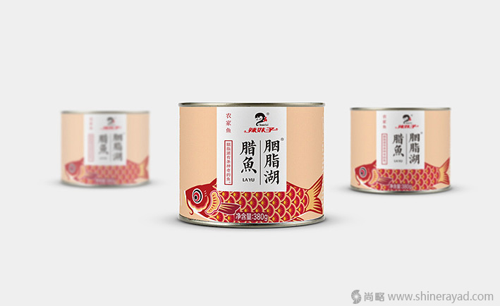 胭脂湖臘魚罐頭包裝設計-上海食品包裝設計公司設計欣賞2