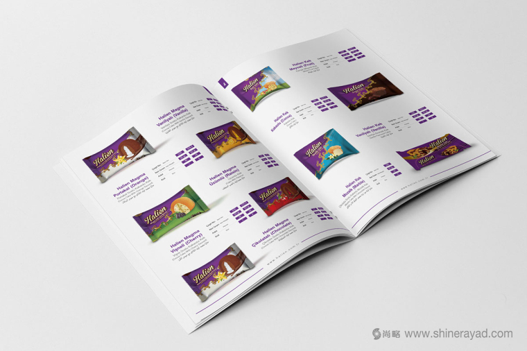 紫色調 Halien 餅干品牌產品宣傳手冊設計-上海畫冊設計公司設計欣賞2