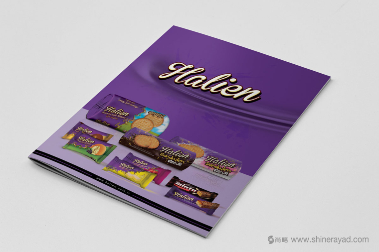 紫色調 Halien 餅干品牌產品宣傳手冊設計-上海畫冊設計公司設計欣賞3