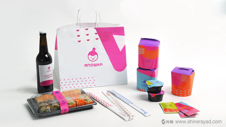 YAPOSHKA 外賣餐飲服務品牌形象視覺識別設計與外賣包裝盒設計